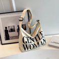 thumbnail image 1 of Bolso de lona con estampado de letras de dibujos animados para mujer, de alta gama, tipo bandolera, 1 of 6