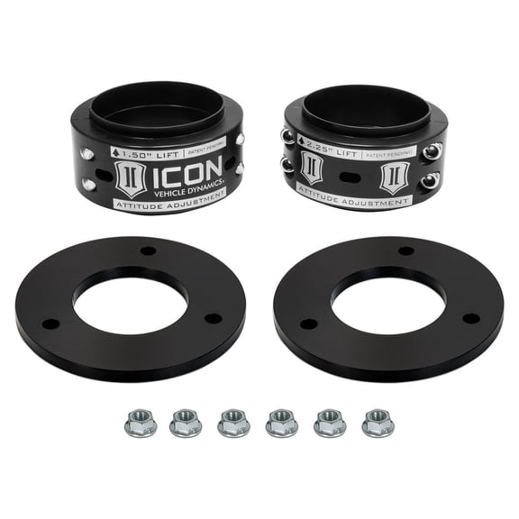 ICON Vehicle Dynamics 2017-2020 Ford F-150 0.5-2.25 Lift Attitude Ajustmenrt Collar Leveling Kit IVD6130B
