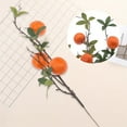 thumbnail image 3 of Artificial Orange Branches,Simulation Orange Branch,Bexikou 19.3 inch Simulation Orange Branches,Faux Fruit Picks Stems with Green Leaves for Vase Flower Arrangement Kitchen Party Table Home Decor, 3 of 7