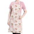thumbnail image 5 of Pioneer Flower Floral Print Pattern Apron for Women and Men, Cotton Linen Waterproof with Pockets, Adjustable, 33x27 Inch for Kitchen, Gardening, BBQ, Salon, 5 of 6