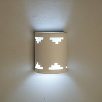 Luxury Lighting Jaken 10" High Ceramic Outdoor Wall Light, Paintable White Bisque, LED Bulb Included