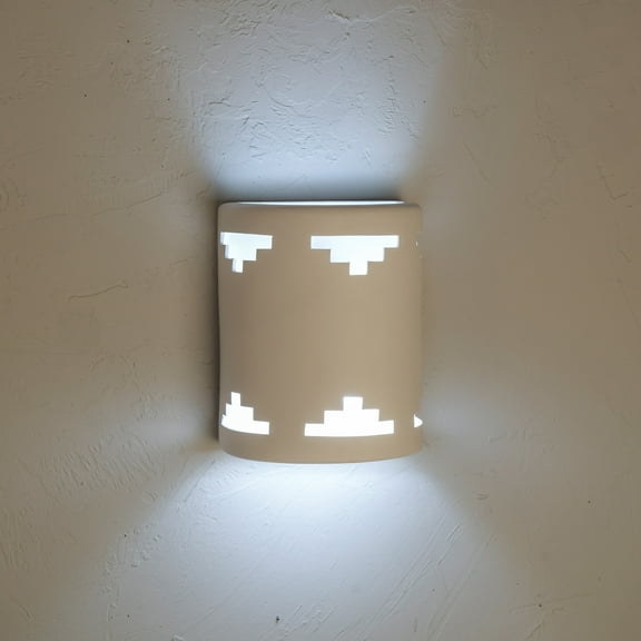 Luxury Lighting Jaken 10" High Ceramic Outdoor Wall Light, Paintable White Bisque, LED Bulb Included