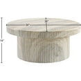 thumbnail image 3 of Pemberley Row Concrete Travertine Coffee Table Square Art Deco 36" Assembled, 3 of 8