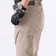 thumbnail image 3 of Men's and Big Men's Stretch Straight Leg Cargo Pants Multi Zipper Pockets Yard Work Trousers, 3 of 9