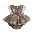 thumbnail image 2 of LYMAYTER Infant Baby Girl Summer Dress Romper Sleeveless Floral Print Ruffle Onesie‌ 3M-24M, 2 of 8