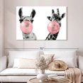 thumbnail image 2 of Elephant Stock Funny Llama And Giraffe Wall Art - Horizontal Canvas Wall Art - Living Room Wall Decor - Humor Canvas - White And Black Decor - 48" x 32", 2 of 8