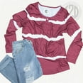 thumbnail image 6 of Tees2urdoor Henley Striped Long Sleeve Shirt, Adult Small, Orange, 6 of 6