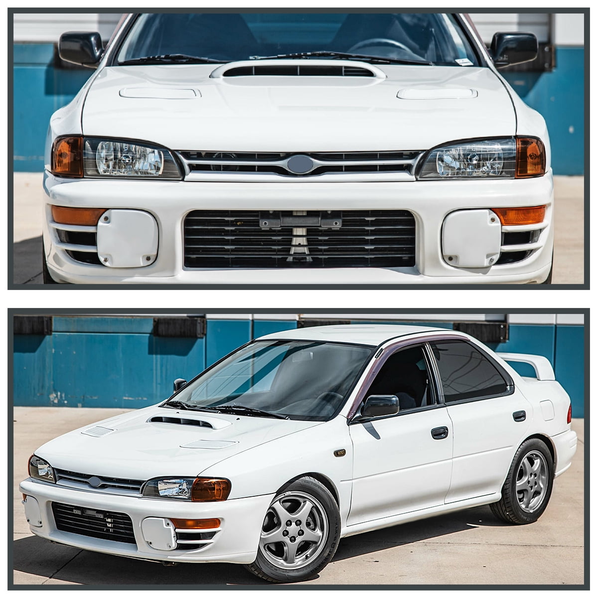 Spec-D Tuning Smoke Amber Lens Corner Lights Compatible with 1995-2001 Subaru Impreza 2.5 WRX L+R Pair Assembly
