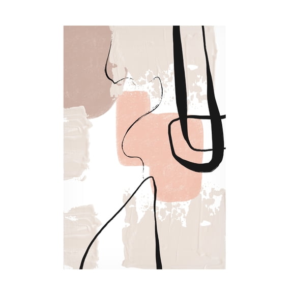 Trademark Fine Art Sally Ann Moss Smooth Shapes 3 Canvas Wall Art