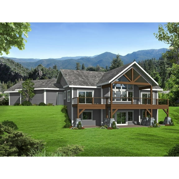 001-3699: Beach & coastal Craftsman 4 Bed, 4 Bath Luxury Home Plan, 2738 Sq Ft: Full Blueprints with License to Build by Home Plan Marketplace - Lesuto