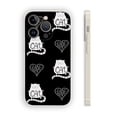 thumbnail image 1 of "Agregue un toque de diversión a su iPhone: funda para teléfono plateada mate con estampado de dibujos animados", 1 of 4