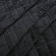 thumbnail image 2 of Sweet Home Collection Velvet 3-Piece Quilt & Pillow Sham Set King Black, 2 of 4