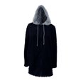 thumbnail image 5 of Breezora Women's Cozy Lined Hooded Zip Up Jacket With Pockets Long Sleeve Cardigan Style Winter Outerwear L Size Black, 5 of 5