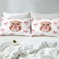 thumbnail image 4 of Erosebridal Bowknot Owl Sheet Set King, Princess Bow Bedding Sets King Size, 4 Pieces, 4 of 7