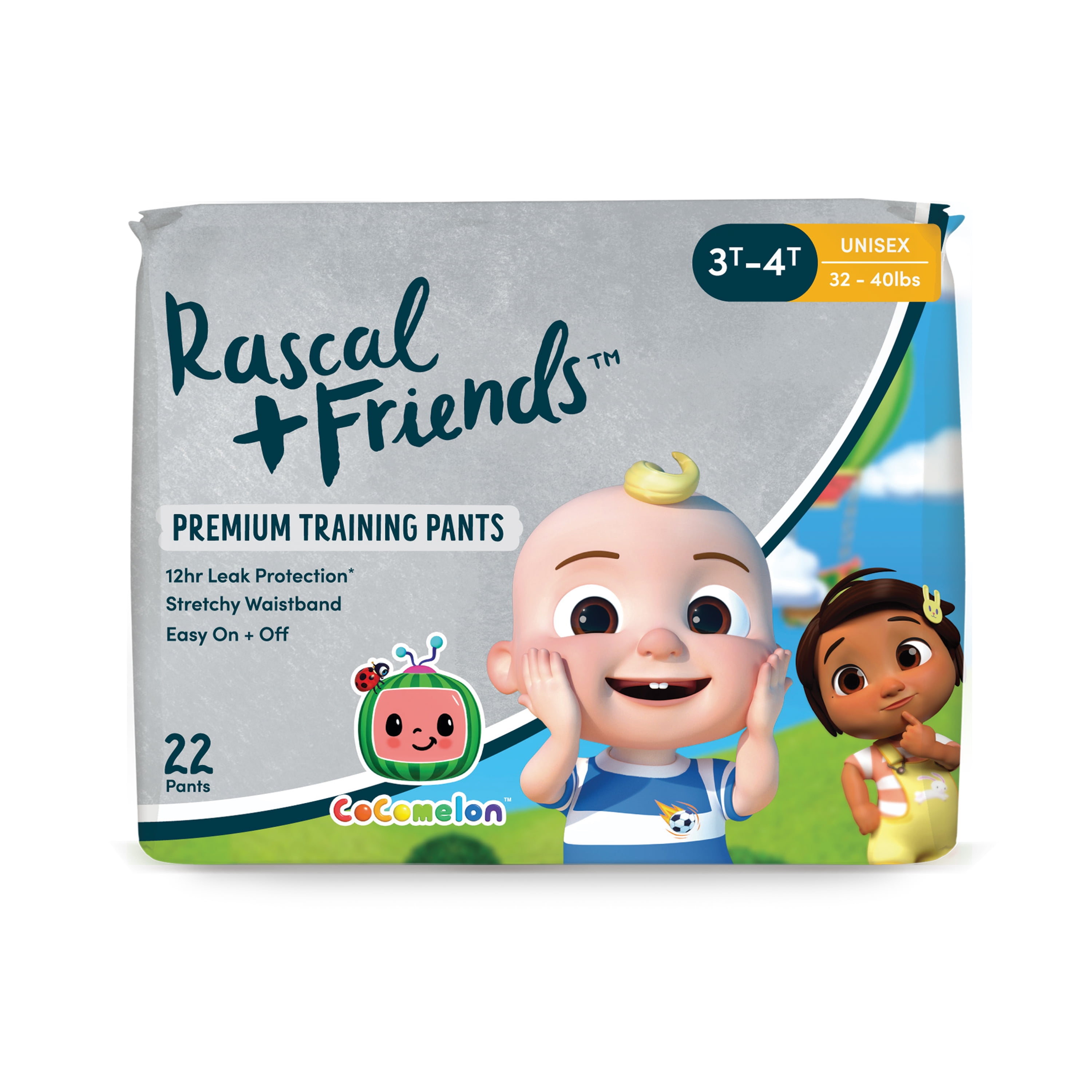 Rascal + Friends Training Pants Size 3T-4T 22 Count (Select for