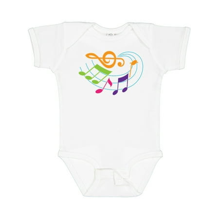 

Inktastic Music Notes Musical Gift Gift Baby Boy or Baby Girl Bodysuit