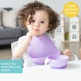 thumbnail image 3 of Bumkins Baby and Toddler Bibs, Silicone Bib, Baby & Toddler 6-24 Mos (Rainbows), 3 of 6
