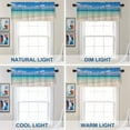 thumbnail image 6 of Blue Ocean Tropical Beach Valances Half Window Curtain, Beautiful Beach Phi Islands View Andaman Sea Krabi Kitchen Valances for Bedroom Heat Insulated for Decor 52x18 Inch, 6 of 6