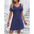 thumbnail image 4 of Western Style Women's Summer Off-shoulder Short-sleeved Slim Dress, 4 of 7