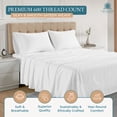 thumbnail image 3 of Casa Platino 100% Cotton Sheets – 600 Thread Count Twin Sheets Set, Buttery Soft Sateen Finish For Night Comfort, Additional Pillowcase, 15” Deep Pocket, Machine Washable – White, 3 of 7