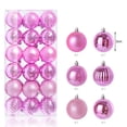 thumbnail image 4 of Chicmine - 36 bolas navideñas fáciles de colgar, irrompibles, de excelente calidad, resistentes a la decoloración, reutilizables, para árbol de Navidad, para fiestas, color morado claro, 3 cm, 4 of 8