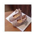 thumbnail image 4 of UKAP Chaussures de Robe pour Fille Chaussures de Princesse avec Strass Bride Cheville Plates Sandales Mary Jane Mignonnes Roses 13C, 4 of 9