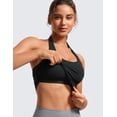 thumbnail image 5 of WomensHalter Longline Sports Bra - Padded Workout Yoga Crop Tops Tanks with Built in Pads, 5 of 7