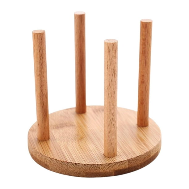Organizador dispensador de vasos de papel duradero, redondo, antideslizante, ahorra espacio, estable, de madera 1 Ranura 10cm