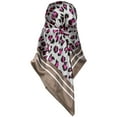 thumbnail image 6 of INSPIRE CHIC Women Leopard Print Square Scarf 35" Large Satin Silky Head Wrap Neck Scarves Bandanas Grey 90x90cm/35.4x35.4inchs, 6 of 6