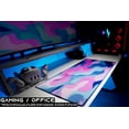 thumbnail image 5 of XXL Mouse Pad/Mat | (35.5''x15.8''x0.12'') Light Series Mousepad for Maximum Speed (Waterproof) Desk Pad | Pink Blue and Light Blue/Rose Colors, Candy Camo x Modern Style (Bliss Spectrum / 2XL), 5 of 7