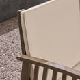 thumbnail image 2 of Breenda Outdoor Acacia Wood Sofa with Cushions, Gray and Cream, 2 of 6
