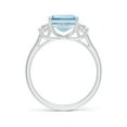 thumbnail image 2 of Angara Natural 3 Ct. Aquamarine with Diamond Classic Ring in 14K White Gold for Women (Ring Size: 3.5), 2 of 11