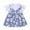 Blue, variant on Borniu Girls Dresses Toddler Kids Baby Girls Straps Sunflower Print Dress Princess Casual SunDress Toddler Dress