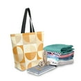 thumbnail image 2 of FORMRS Womens Canvas Tote Bag with Zipper Inner Pocket Shoulder Handbag, Geometric Circles, 2 of 7