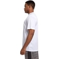 thumbnail image 5 of 5 Pack: Men's Active Dry Fit Moisture Wicking Athletic Performance Workout Stretch V-Neck Short Sleeve Top Small, White, 5 of 7