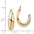 thumbnail image 2 of 14k Two-tone Polished Double J-Hoop Earring Jackets XY660, 2 of 2