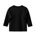 thumbnail image 5 of Kids Girls T Shirts Floral Daisy Graphic Long Sleeve Crewneck Pullover Cute Casual Blouses Tops Black 130, 5 of 5