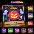 LED Note Board with Colors, Rechargeable 17-Inch Doodle Glow 9-Mode ...