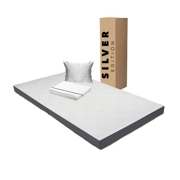 Colchón Individual en Caja 10 cm + Juego Sábanas y Almohada