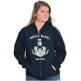 thumbnail image 3 of Classic Video Game Mega Man RockMan Unisex Plus Size Zip Hoodie Brisco Brands 2X, 3 of 5