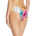 thumbnail image 2 of Mara Hoffman Seamless Low Rise Bikini Bottoms Large Blue Floral, 2 of 3