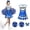 Blue, variant on Joyfy Cheerleader Costume for Girls, Halloween Cute Cheer Uniform Outfit with Accessories for Kids Halloween High School Cheerleader Dress Up Costumes