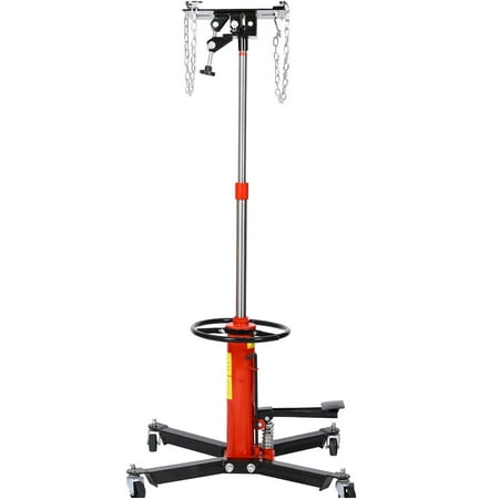 JERFIT 2-Stage Hydraulic Transmission Jack 1660lbs Capacity 360° Swivel & Wide Base 32 -70 Lift Range for Car Repair & Maintenance