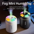 thumbnail image 3 of Mini Humidificador de Aire USB de 180 Ml, Difusor de Aroma, Purificador de Aceites Esenciales, Aromaterapia, Luces de Colores para Coche, Hogar, Dormitorio, Color Negro., 3 of 5