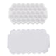 thumbnail image 3 of Molde flexible de silicona con forma de panal para hielo, 37 rejillas, para preparar cubitos de hielo caseros, color blanco, con tapa., 3 of 14