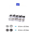 thumbnail image 3 of Sew on Snap Buttons 8.5mm Snap Fasteners for Sewing Black & White, 100 Sets, 3 of 6
