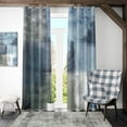 thumbnail image 2 of Tyrot Dusty Blue Abstract Curtains 2 Panels Set Modern Chic Bedroom Window Treatments Decorative, 52 x 84 Inch, 2 of 9
