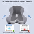 thumbnail image 3 of Cojín de Espalda y de Silla Combinado, Cojin para Coxis y Soporte Lumbar de Espuma Memoria, Almohada Lumbar Kit Ergonómica, Aliviar La Ciática, con Funda Lavable, para Auto, Oficina, Hogar, 3 of 9
