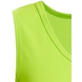 thumbnail image 2 of Expert Brand USA-Made Women's Oxymesh™ Athletic V Neck Sleeveless T-Shirt, Lime/White, 2XL, 2 of 3