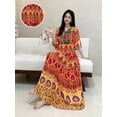 thumbnail image 6 of Women's cotton silk vintage Nepal embroidery dress, 6 of 7